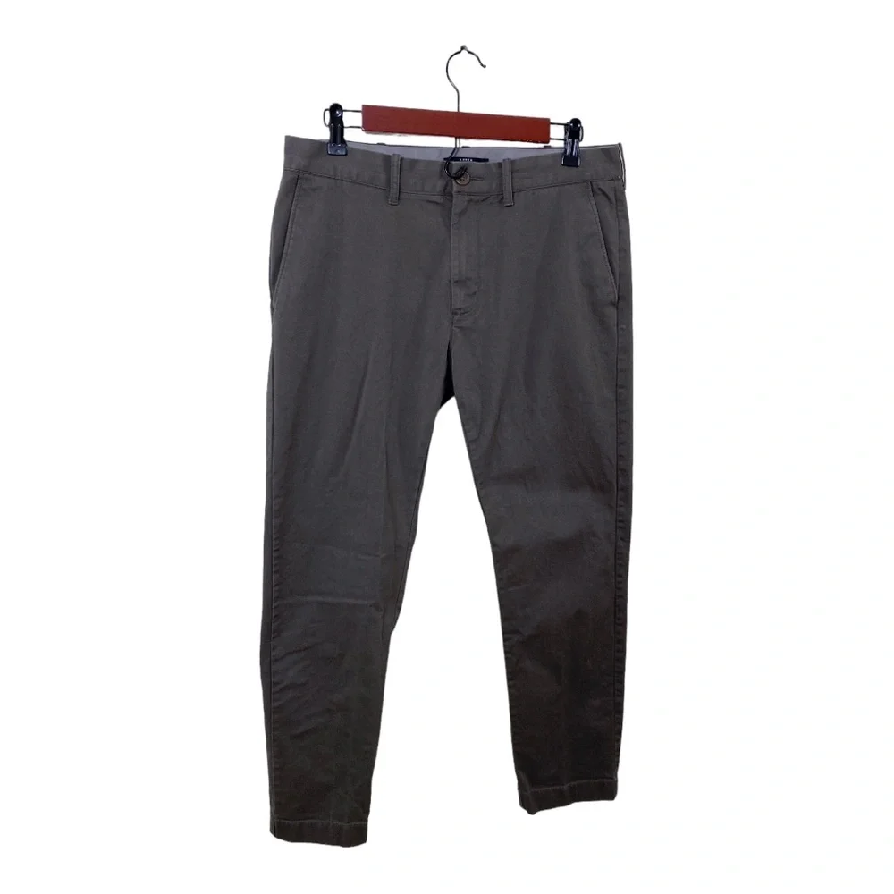 J.Crew Mercantile Flex Khaki Chino Pants Men's Slim 31 x 30 Flat Front Gray
